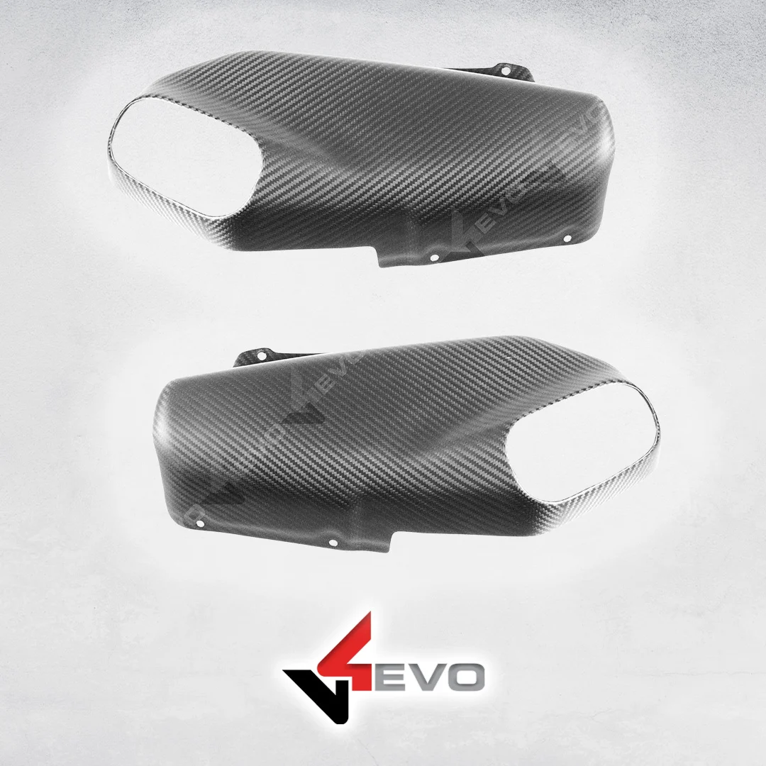 Carbon Fiber Exhaust Covers - Panigale / Streetfighter V4